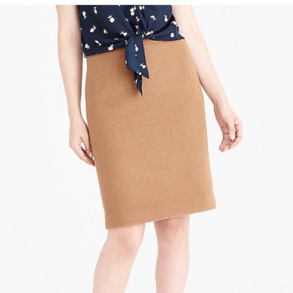 J. Crew Factory Skirts J Crew Factory Tan Wool Pencil Skirt 8p